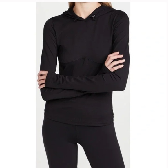 ALO Yoga Alosoft Hooded Runner Long-sleeve In Black - Small - Picture 1 of 1